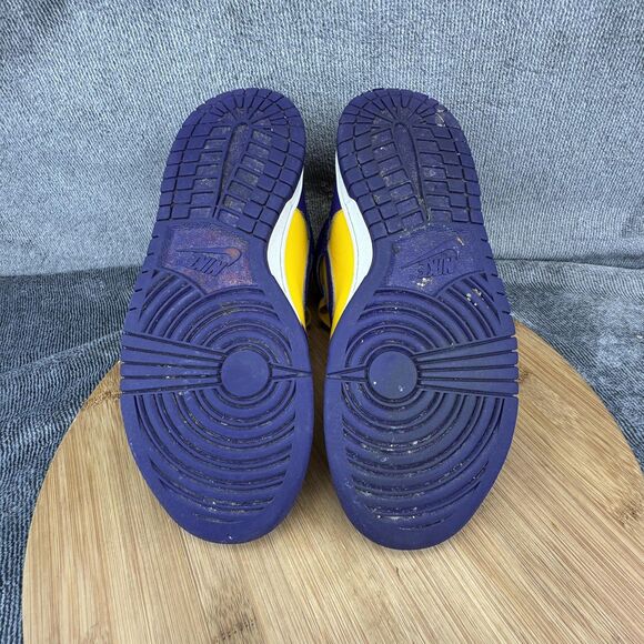 Nike Dunk High Shoes Youth Size 4Y Lakers Basketball DZ4454-500 Sneakers - Picture 7 of 9